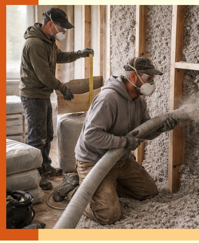 Утепление таунхауса эковатой в Подольске для максимально теплых стен