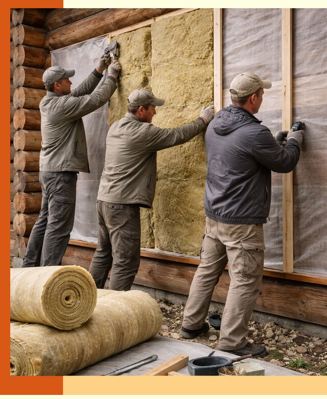 Утепление деревянного дома в Подольске эффективными технологиями