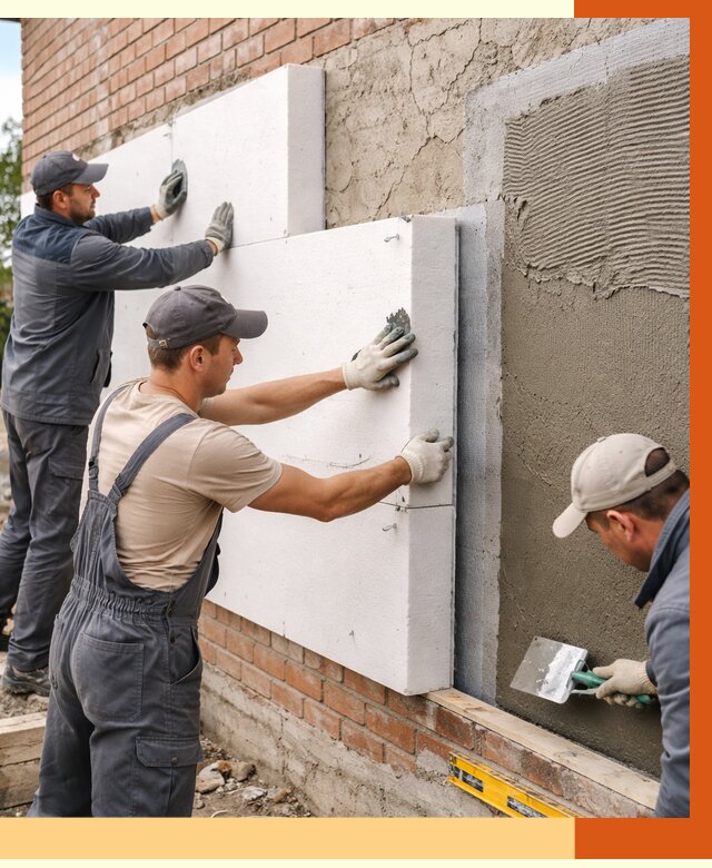 Утепление кирпичного дома в Подольске от 4376 руб. под ключ | ТепломастерПдл