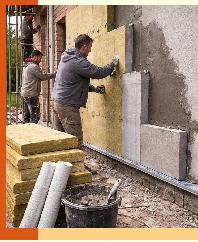 Утепление кирпичного дома под ключ в Подольске