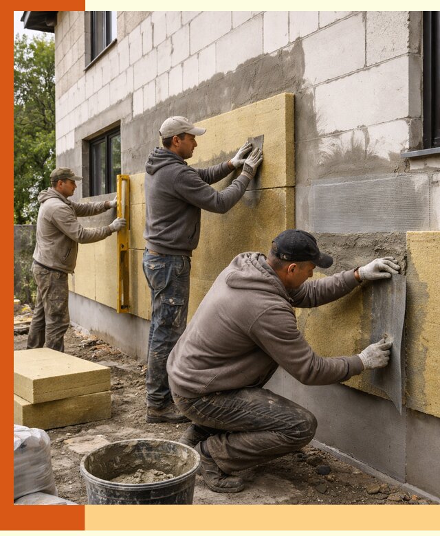 Утепление дома из газобетона в Подольске качественно и долговечно
