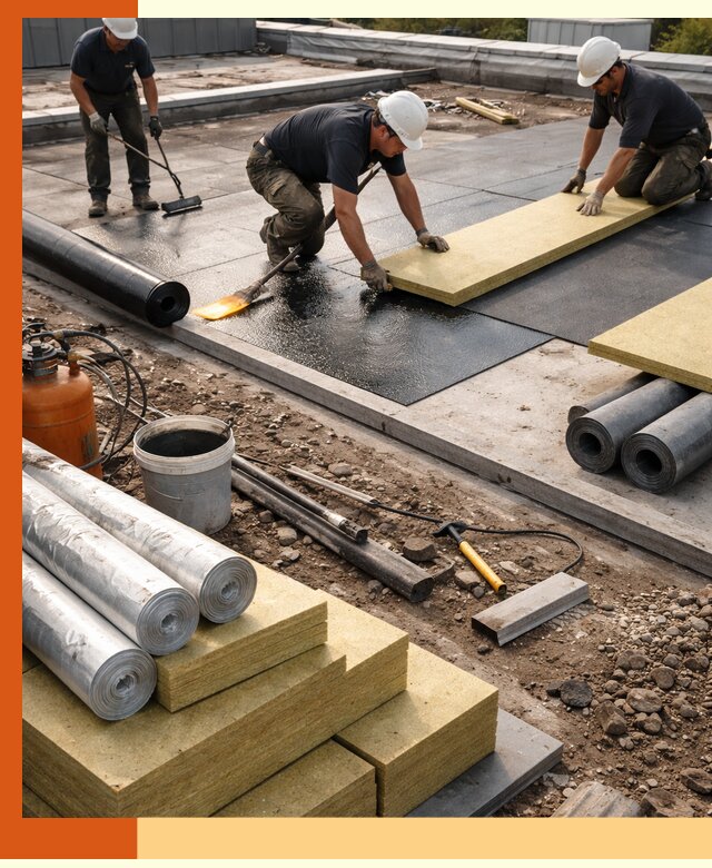 Утепление плоской крыши в Подольске — надежная теплоизоляция и герметизация