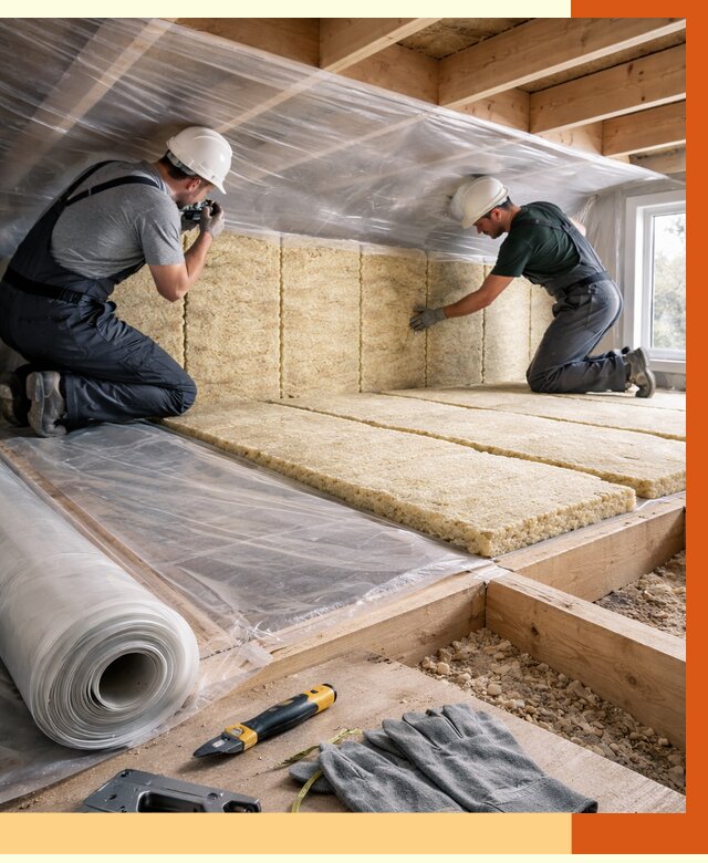 Утепление перекрытий в Подольске от 2969 руб/м2 — утепление межэтажных и чердачных | ТепломастерПдл