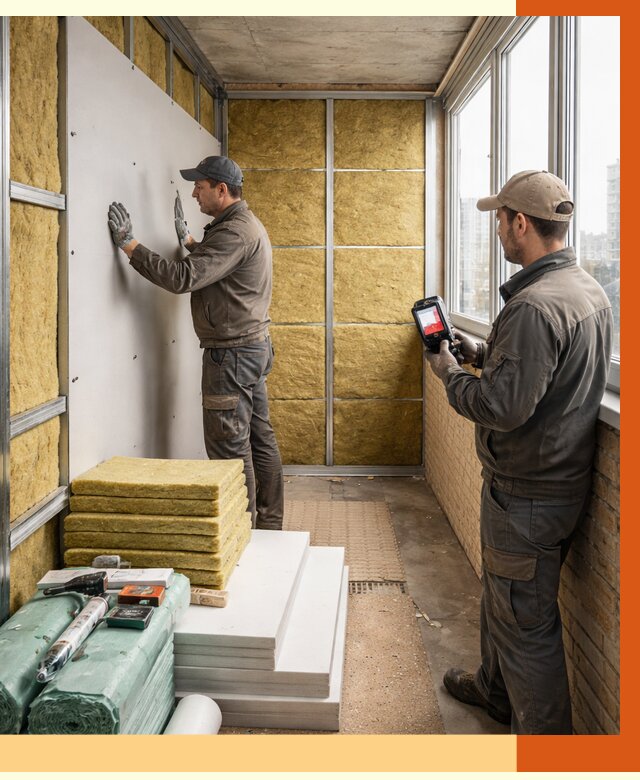 Утепление балкона в Подольске от 4688 руб. под ключ | ТепломастерПдл