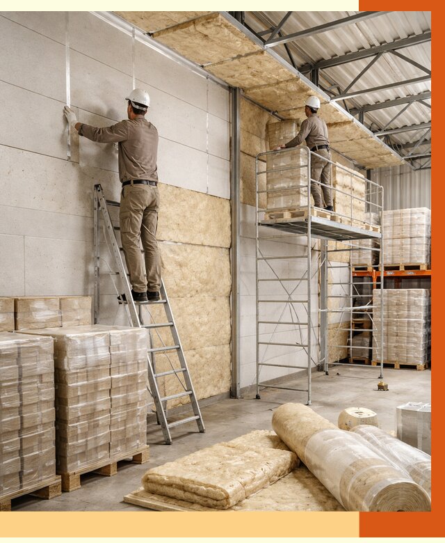 Утепление склада готовой продукции в Подольске от 2032 руб./м2 — комплексно | ТепломастерПдл