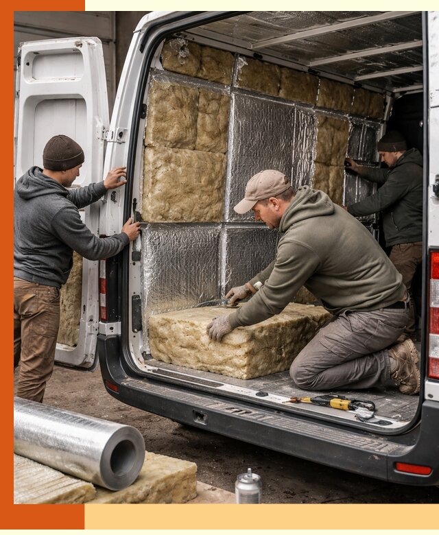 Утепление фургона в Подольске: профессиональная теплоизоляция и шумоизоляция