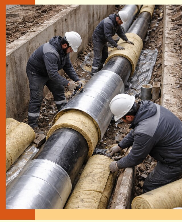 Утепление теплотрассы в Подольске: утеплительные работы и материалы