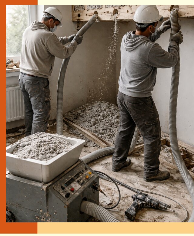 Заполнение пустот перекрытий пеной и наполнителями в Подольске