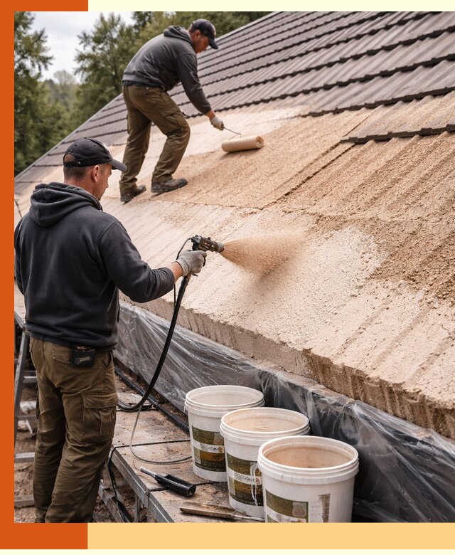 Утепление кровли жидкой пробкой в Подольске для домов и зданий