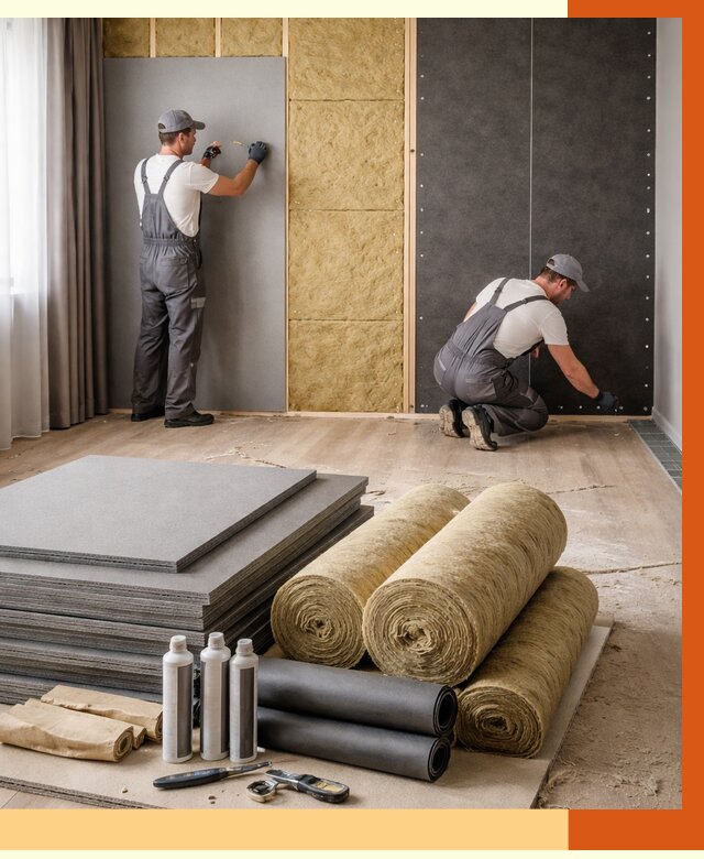 Шумоизоляция дома в Подольске от 4688 руб/м2 — комплексная звукоизоляция под ключ | ТепломастерПдл