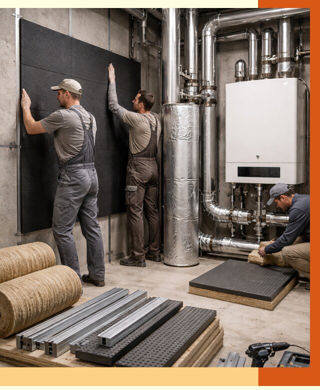 Шумоизоляция котельной в Подольске от 6772 руб. под ключ | Профессиональная звукоизоляция — ТепломастерПдл