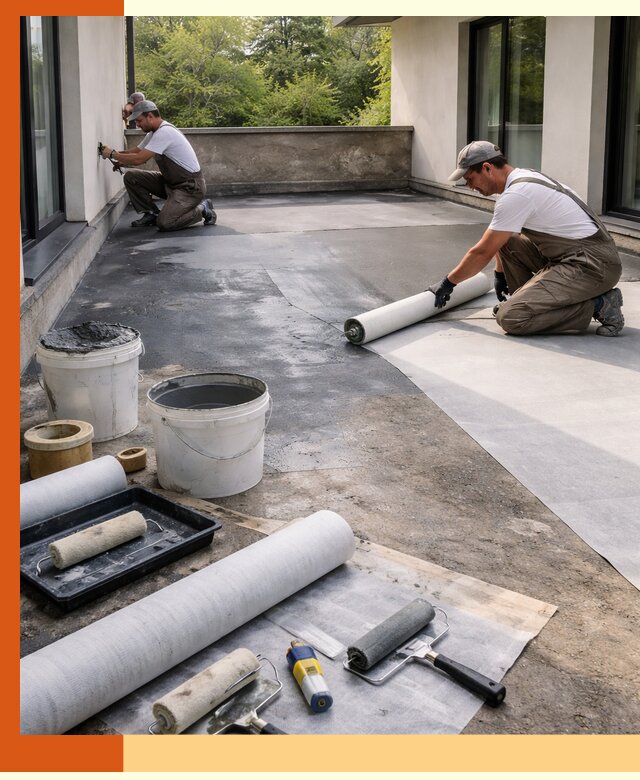 Гидроизоляция террасы в Подольске — надежная защита от влаги и протечек